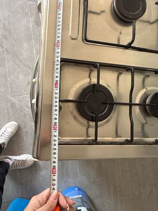 Cocina de gas blanca