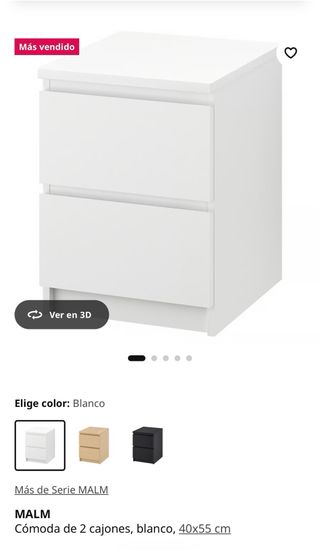 URGE 2 Mesitas de noche blanca Ikea precio unidad