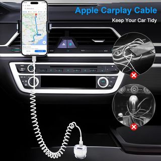 Cable espiral carga rápida iPhone Carplay