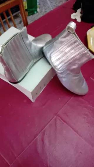 Botas plateadas mujer talla 39