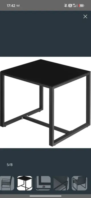 Set de jardín mesa y 2 sillas nuevo