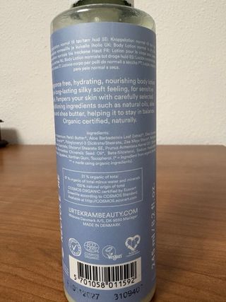 Loción Corporal Urtekram Piel Sensible Sin Perfume