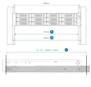 Kit Rieles QNAP RAIL-B02 para Rack