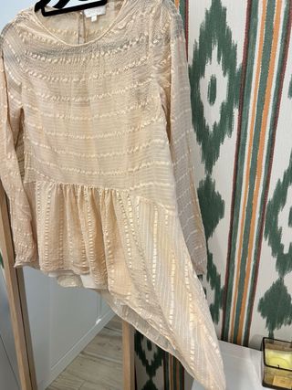 Blusa Intropia Seda Beige