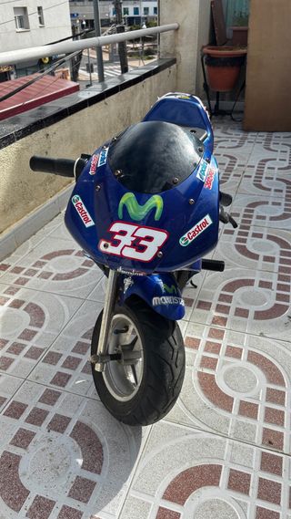 Mini Moto Eléctrica Infantil Azul