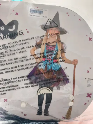 Disfraz Bruja Destellos T:5-6 años