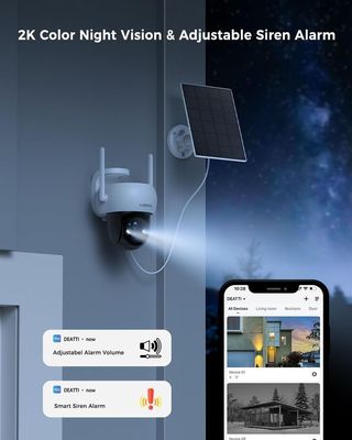 Cámara Vigilancia WiFi Exterior Solar 2K NUEVA