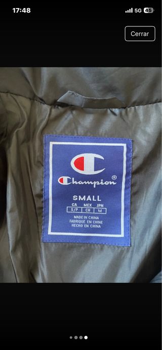 Chaqueta Champion Invierno Mujer Talla S