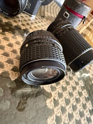 Cámara Pentax Analógica Plata/Negra