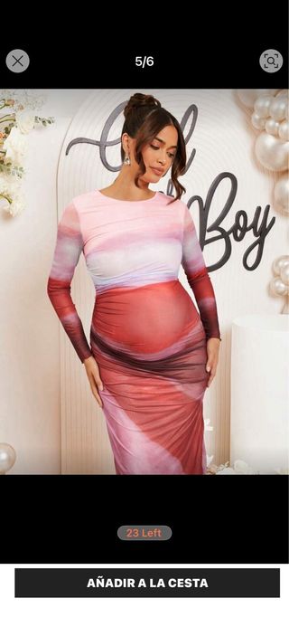 Vestido premamá elástico degradado