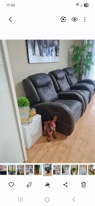 Sillones relax motorizados reclinables.