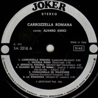 Vinile Carrozzella Romana Alvaro Amici
