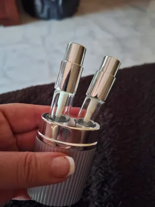 Perfumador de bolso plateado doble