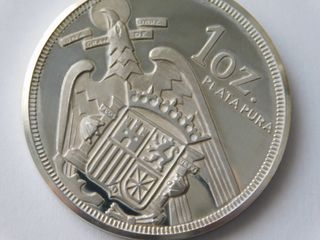 Medalla 1 Onza Plata Pura F. Franco 1892-1975