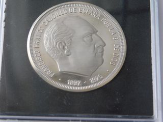 Medalla 1 Onza Plata Pura F. Franco 1892-1975