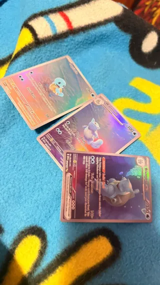 Lote Cartas Pokémon 151 Squirtle Wartortle Blastoi