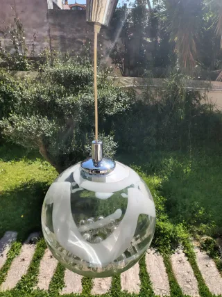 Lámpara farol vintage Mazzega XL