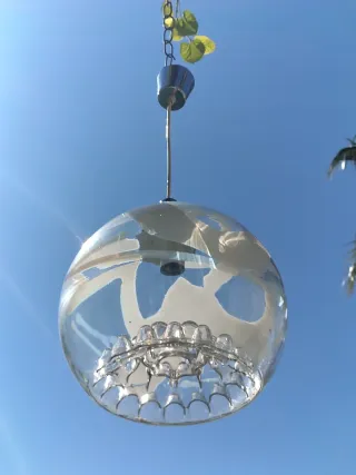 Lámpara farol vintage Mazzega XL