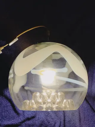 Lámpara farol vintage Mazzega XL