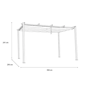 CHILLVERT Pérgola de Exterior con Toldo Hydra