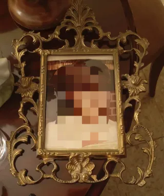 Marco de fotos bronce vintage