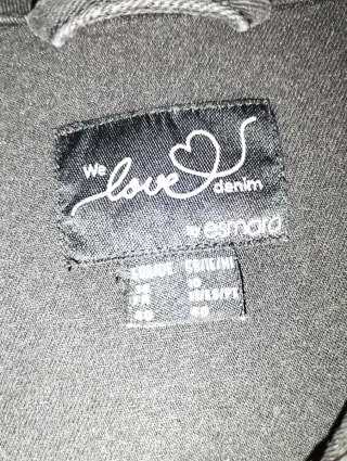 Cazadora vaquera mujer elástica negra