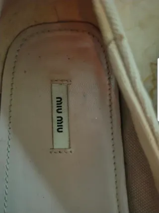 Ballerine Miu Miu Beige e Rosso