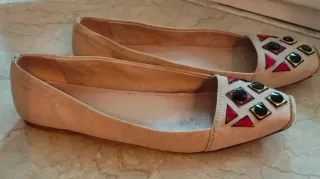 Ballerine Miu Miu Beige e Rosso