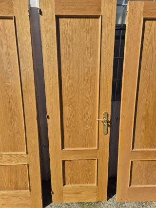 Lote de 6 puertas de madera de roble