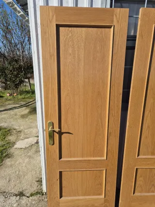 Lote de 6 puertas de madera de roble