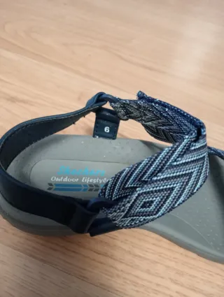 Sandalias Skechers Azul y Gris