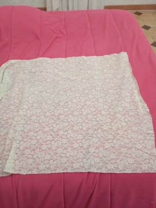Encaje Calais Fallera Mangas Delantal pico