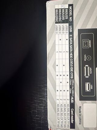 Estación Docking HDD 2.5/3.5 SATA/IDE USB 2.0