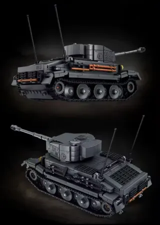 Tanque Porsche Tiger alemán WWII compatible lego