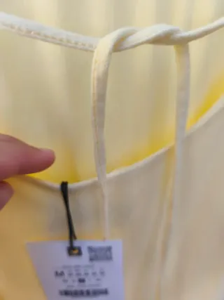 Vestido amarillo pastel Zara Talla M