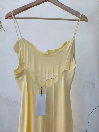 Vestido amarillo pastel Zara Talla M