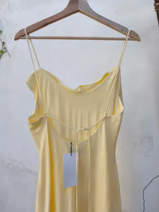 Vestido amarillo pastel Zara Talla M