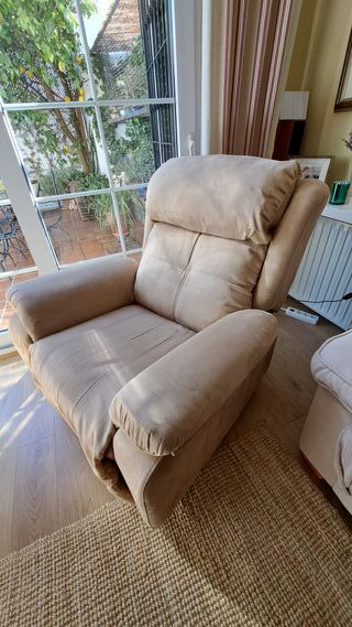 Sillón relax manual beige