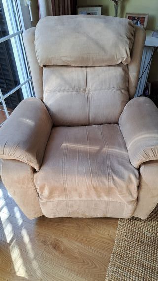 Sillón relax manual beige