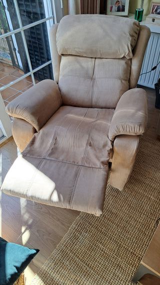 Sillón relax manual beige