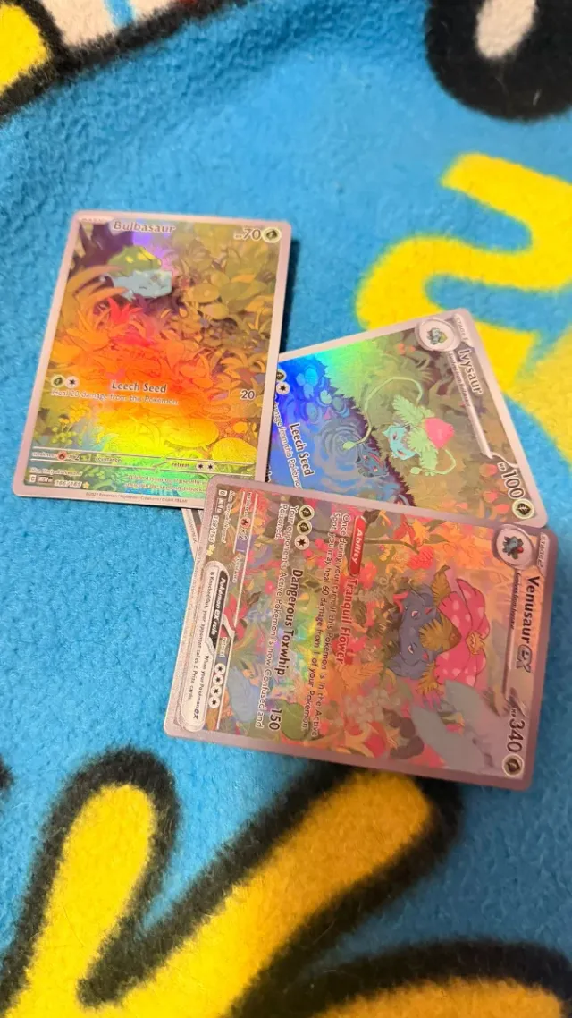 Lote Cartas Pokémon 151 Bulbasaur Ivysaur Venusaur