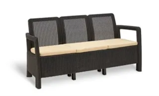 Conjunto jardín Keter sofá 3 plazas + mesa