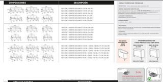 SOFÁ CHAISE LONGUE NINA 264 CON VISCOELASTICA.