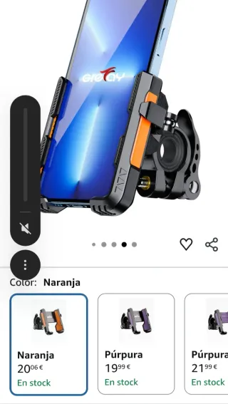 Soporte para Móvil manillar Bici patinete moto.