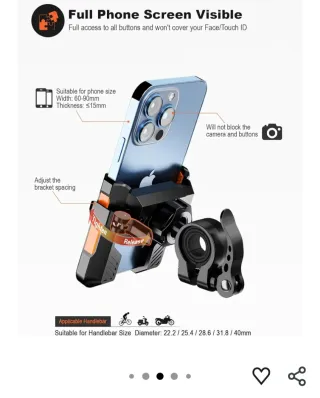 Soporte para Móvil manillar Bici patinete moto.