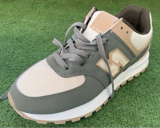 Zapatillas deportivas mujer beige y verde