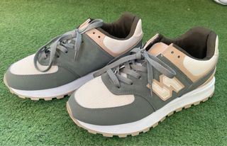Zapatillas deportivas mujer beige y verde