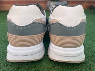 Zapatillas deportivas mujer beige y verde