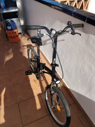 Bicicleta Plegable Btwin Negra