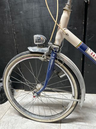 Bicicleta Paseo Vintage Azul y Blanca GAC